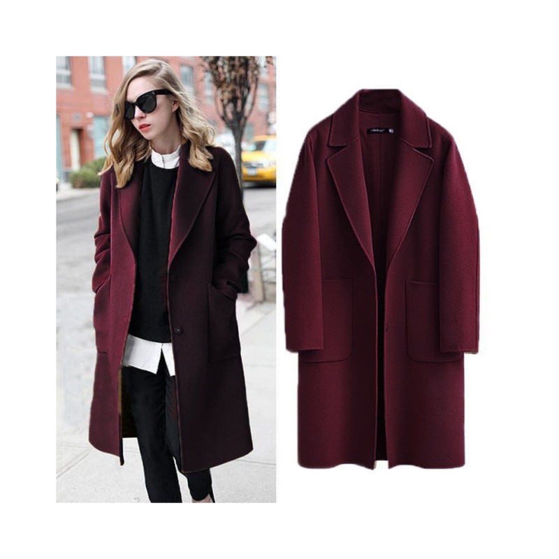 " Womens Winter Long Trench Coat Jacket Ladies Overcoat Zipper Sweaters "